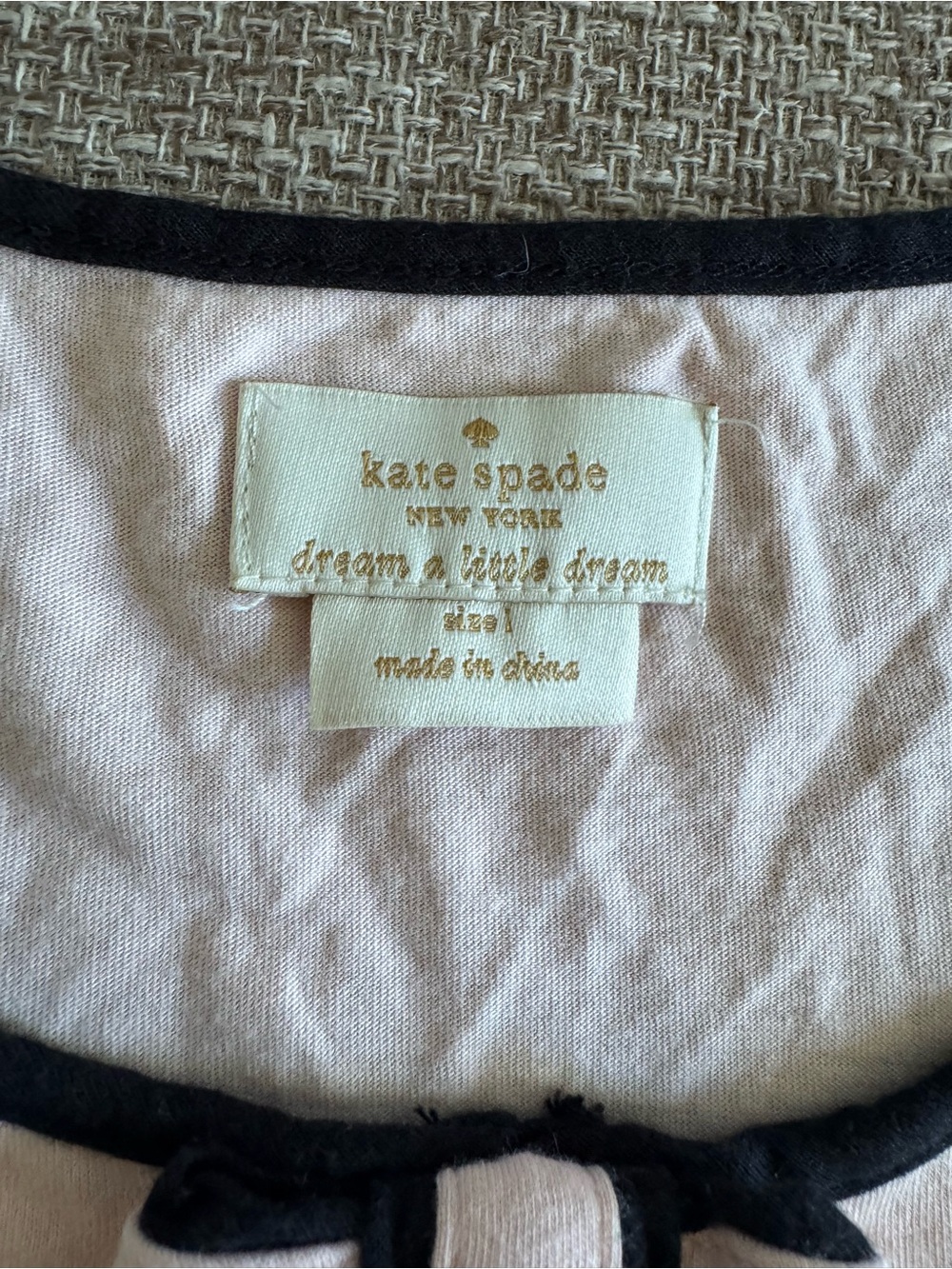 kate spade Pink Nightgown with Black Trim and Keyhole - Picture 7 of 8